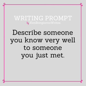 Writing prompt by KimBongiornoWrites #amwriting | writing exercises