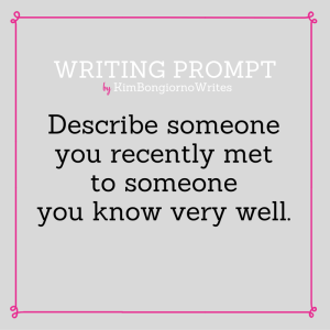 Writing prompt by KimBongiornoWrites #amwriting | writing exercises